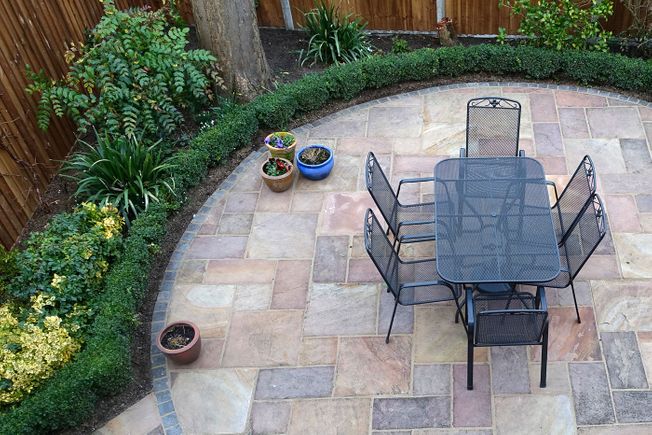Indian stones used on a patio