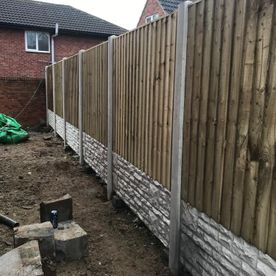Wooden fence installed